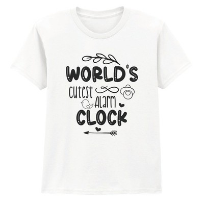 Worlds Cutest Wecker Jungen Mädchen Kinder T-Shirt Neugeborenes Baby Schlaf