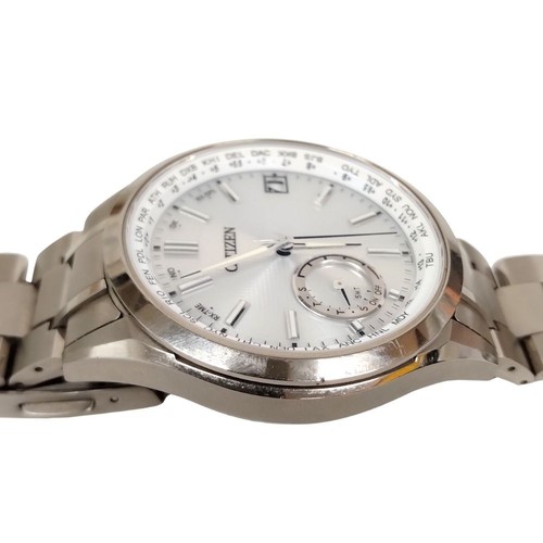 Citizen Attesa F150-T021581 Titane Jour Date Eco-Drive Solaire Homme Montre Auth - Photo 4 sur 10