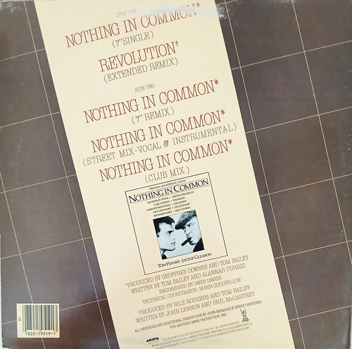 Thompson Twins - Nothing In Common - 1986 Vinyl 12" Maxi-Single - 80's Synth Pop - Picture 2 of 4