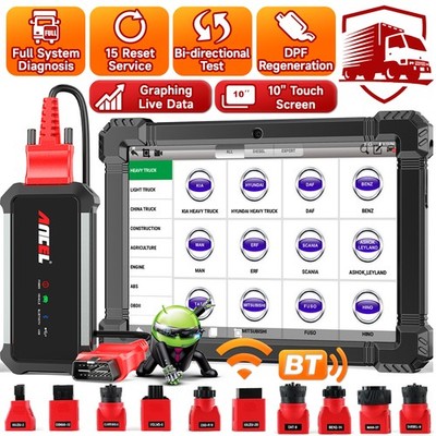 ANCEL Diesel Bidirectional Heavy Duty Truck Diagnostic Scanner ECU  Key Coding