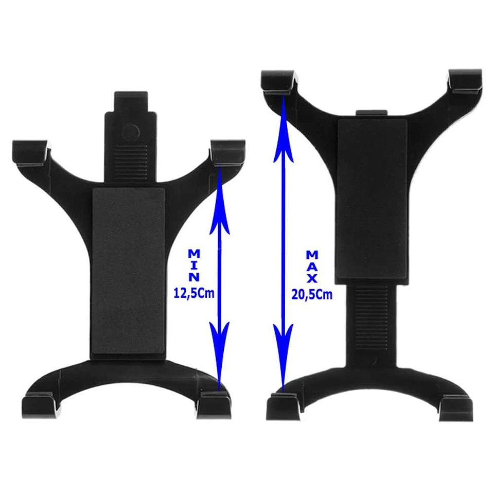 Supporto Poggiatesta Auto Car Support Sedile Holder per Tablets 7 a 11 inch Nero - Immagine 3 di 4