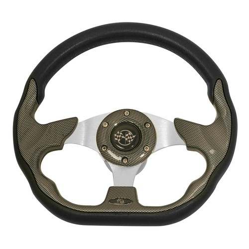 GTW 12.5 Inch Carbon Fiber Racer Golf Cart Steering Wheel for Yamaha (1996-Up) - Picture 2 of 3