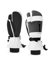 Caracaleap 3-Fingers Ski Mittens for Men  Women Winter Snow Mitts Waterproof...