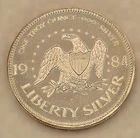 1984 A-Mark 1oz .999 Silver Round - Liberty Eagle & Liberty Bell Design