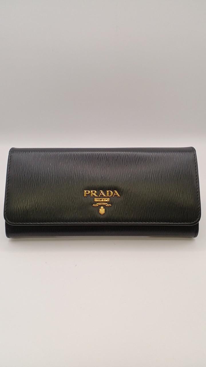 Prada 1Mh132 Premium Leather Long Wallet for Men