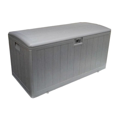 #ad Plastic Development Group 105 Gallon Resin Outdoor Storage Patio Deck Box Gray $104.99