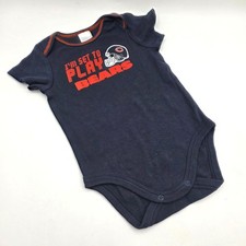NFL Team Apparel Chicago Bears Bodysuit Navy Blue Graphic Infant 3-6M
