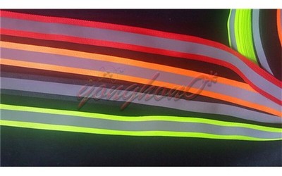 Trim Fabric Material 10 Feet Reflective   Gray Black Tape Sew On 3M 2.5CM #ff