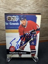 1991-92 Pro Set Stephan Lebeau #120 In-Person ON-CARD AUTO