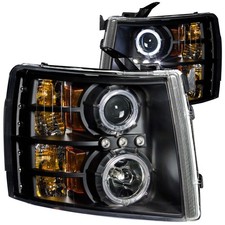 Anzo Projector Headlights Ccfl Halo For 2007-13 Silverado 150007-14 25003500