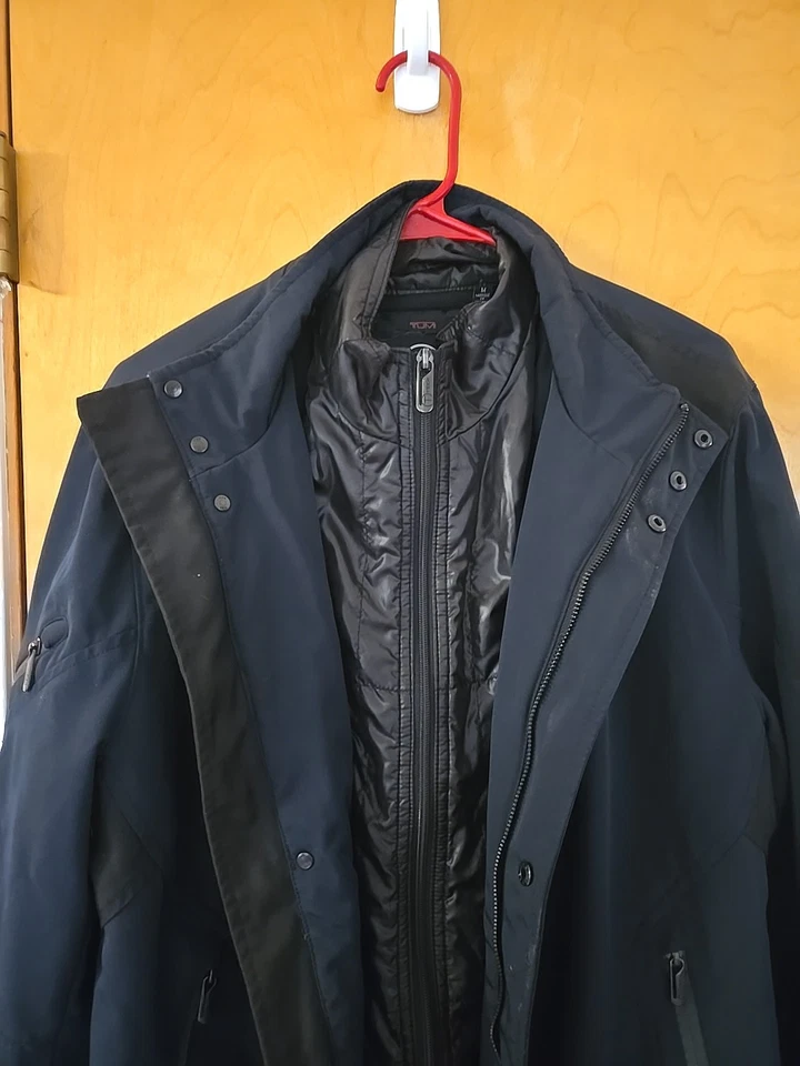 Мужская куртка Tumi Tech средний размер T Tech высокая производительность на молнии зимнее пальто синий - Изображение 2 из 4