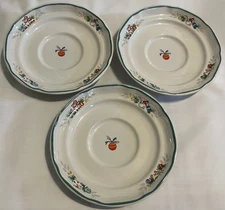 Vintage Country Christmas International China Company Christmas 8966 - 3 Saucers