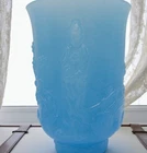 Vintage Fenton Peking Blue Empress Vase 7.5"