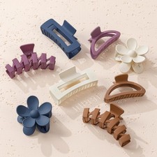 8PCS Hair Clips for , Flower Claw Clips for Thick Hair, Non-Slip Hair with Mu...
