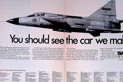 #ad 1968 SAAB of Sweden Jet You should see the car we make Print Ad Life Nov 15 $19.72