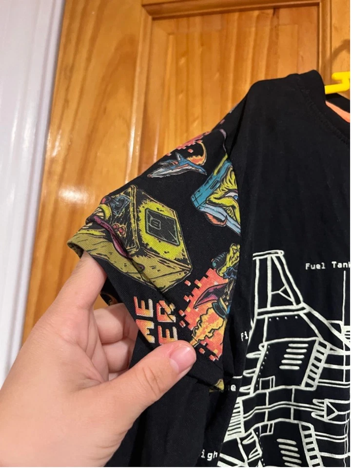 Desigual Kids Boys Long Sleeve Video Game Graphic T-Shirt Size 7/8 Retro Arcade - Image 3 of 4