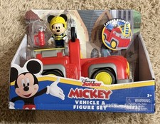 Disney Junior Mickey Mouse Fire Truck Vehicle W/ Ladder  Figure NEW