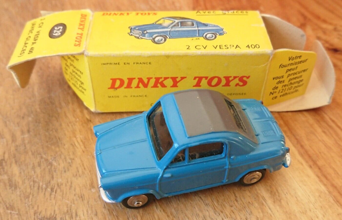 【激レア】英国製 DINKY TOYS 221 1969 Dinky Toys 529 2CV Vespa 400 Blue with Black Roof Boxed | eBay