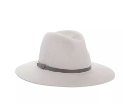 HAT ATTACK Madison wool felt women's fedora hat - LIGHT GREY /CHARCOAL