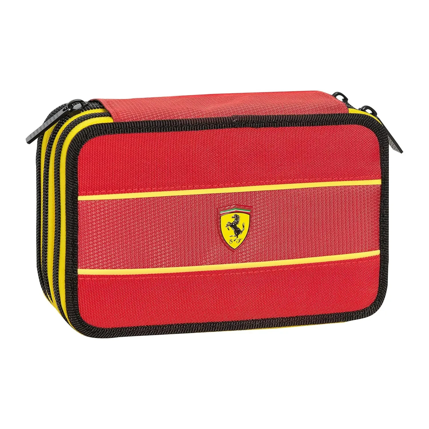 Scuderia Ferrari Astuccio Scuola 3 Zip Portacolori