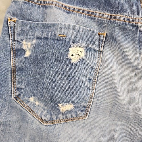 Evolution in Design Shorts Mens 38 Distressed Blue Denim Artisan Grunge Cut Off - Picture 10 of 11
