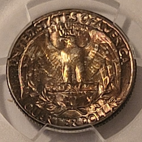 PCGS 1952 Washington Quarter MS67 Toned GSH - Picture 4 of 4