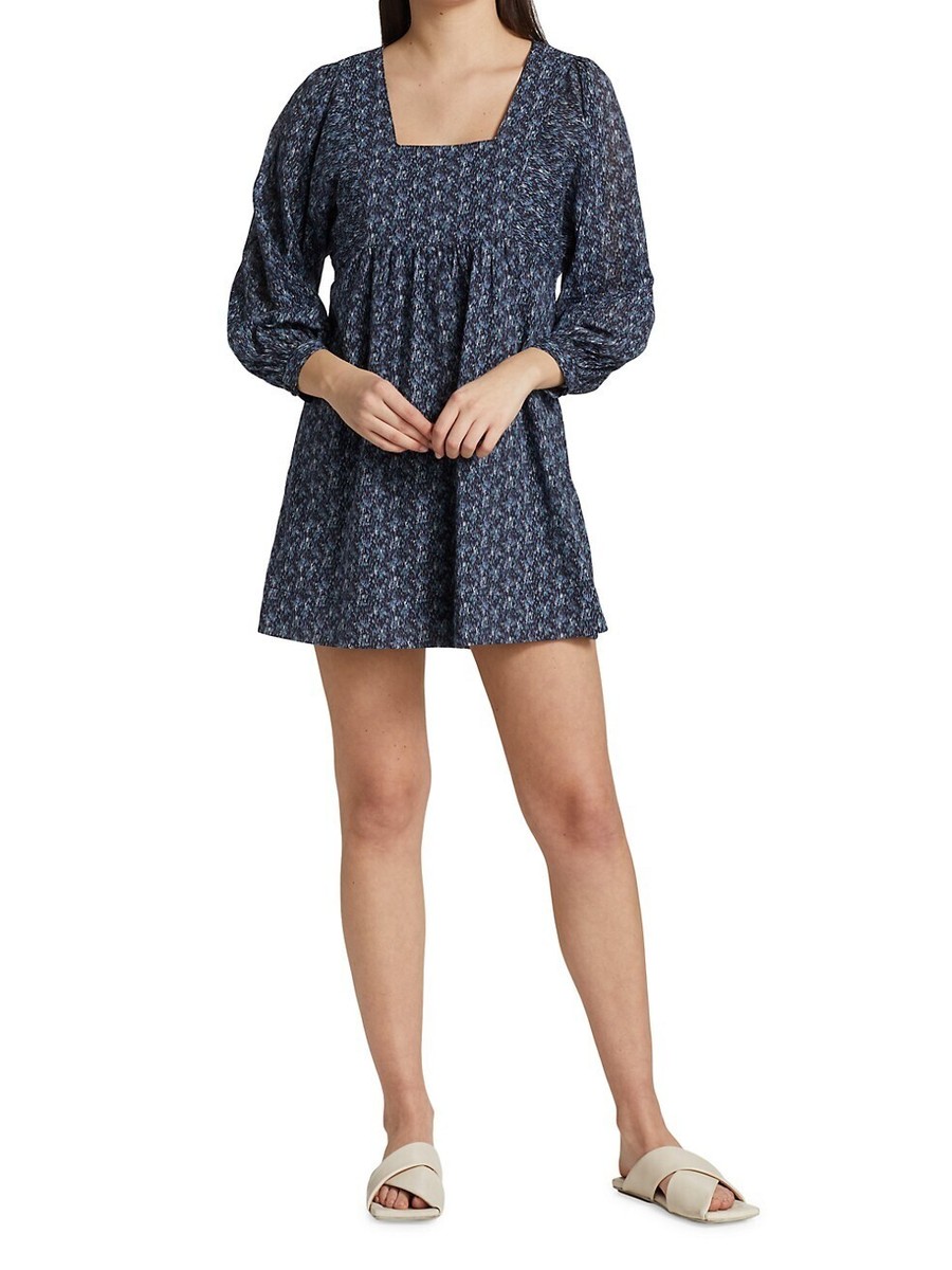 Joie XL NWT Jade Cotton Mini Dress Graphite Blue Multi - $228 | eBay
