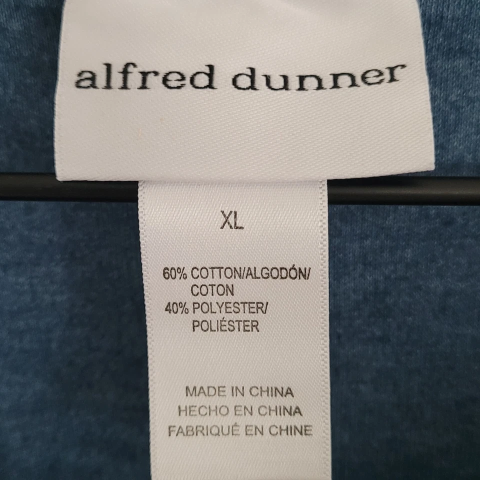 Sudadera Alfred Dunner Mujer XL Azul Bordada Cuentas Floral Grannycore Foto 3 de 4