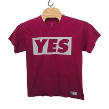Daniel Bryan "YES!" T-Shirt WWE Authentic 2013 YES Movement Burgundy Mens Large