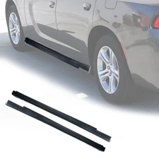 For 11-22 Dodge Charger Side Skirts Extension Rocker Panels Pair Unpainted