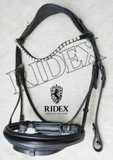 Anatomic Tack Leather Horse Bridle -10 mm Crystal Brow-band.