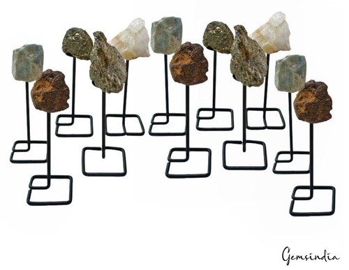 Soporte de metal para decoración del hogar de piedras preciosas enormes/ásperas - 4,25 pulgadas - Imagen 12 de 17