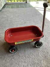 Speedway Series Wagon Toy Kids Little Red Children Wheel Handle Pull Steel