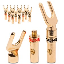 Gabelschuhe 12x NEXMEX Y-Stecker Gabelkabelschuhe Lautsprecherkabel Gabelstecker