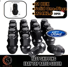 24 FORD OEM FACTORY BLACK 14X2 LUG NUTS FOR 2003-2014 F-150 EXPEDITION NAVIGATOR