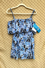 fit 4 u Size 8 Innovative swim solutions Blue/White/Black print 1 pc. swimdress