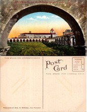 Mission San Luis Rey California Through Arch Postcard