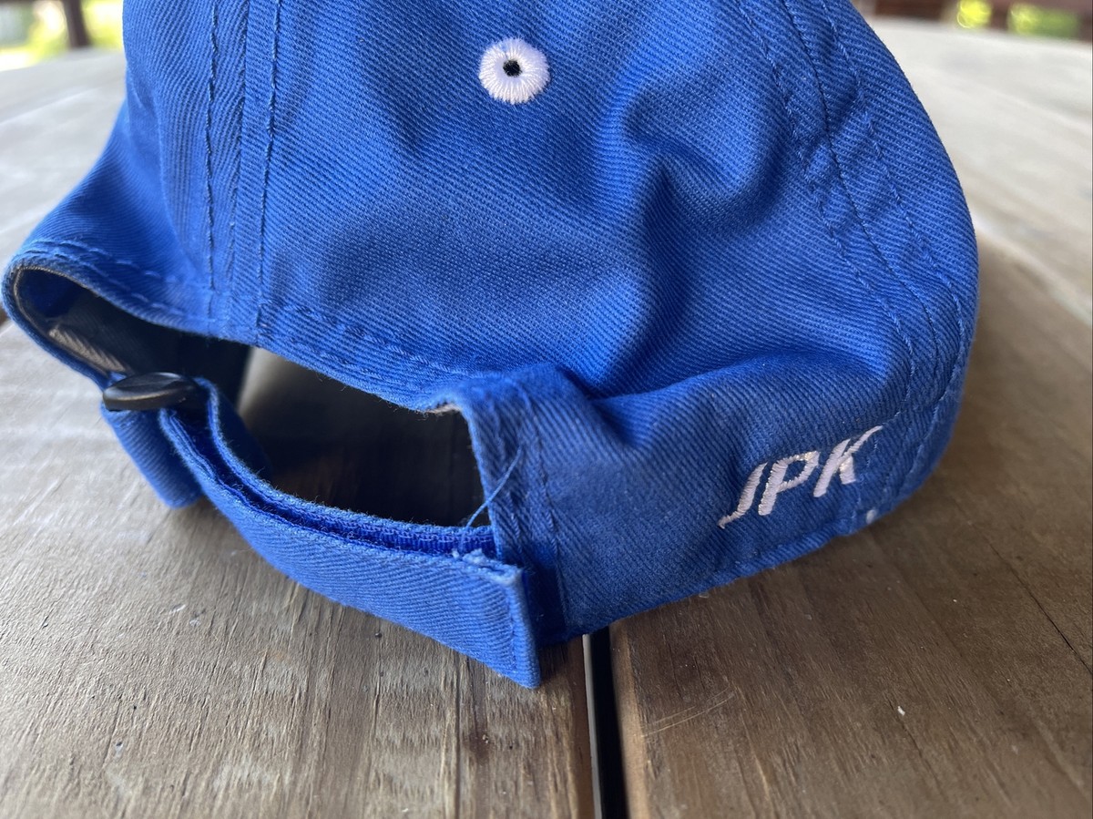 vintage Mizuno Blue & White Strapback Golf Hat Adjustable
