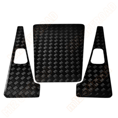 Defender 90/110 Bonnet & Wings 2mm Chequer Plate powdercoated Black (up to 2006)