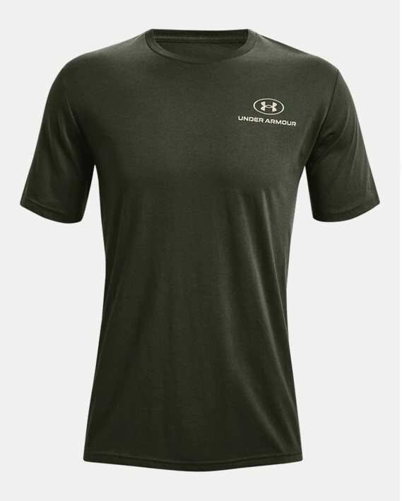 Under Armour Fire & ice tee shirt NWT mens L large front/back dark olive