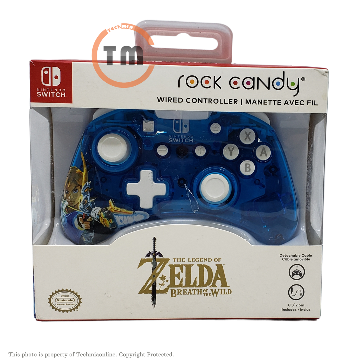 Rock Candy Wired Gaming Switch Pro Controller - Zelda Breath of