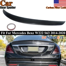 Carbon Look Rear Trunk Duckbill Spoiler For 2014-2020 Mercedes Benz W222 S Class
