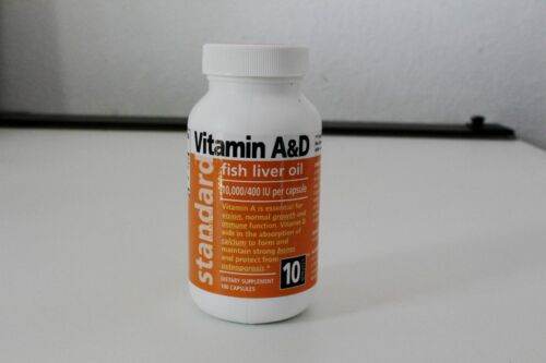 Standard Vitamins - Vitamin A&D - 10,000/400IU - 100 capsules