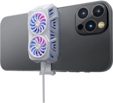 AIHOOR Phone Cooler with Dual Cooling Fan for Gaming Color White 