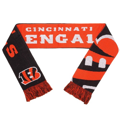 NFL Cincinnati Bengals 2015 Split Logo Reversible Scarf 64" by 7" by FOCO - Picture 2 of 6