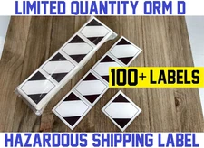 100 ORM-D DOT Limited Quantity Shipping Sticker Hazardous Label UPS / Fedex 2x2