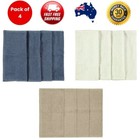4 Pack Face Washers 100% Cotton Bath Face Towel Soft 30 x 30cm Bulk Face Washers