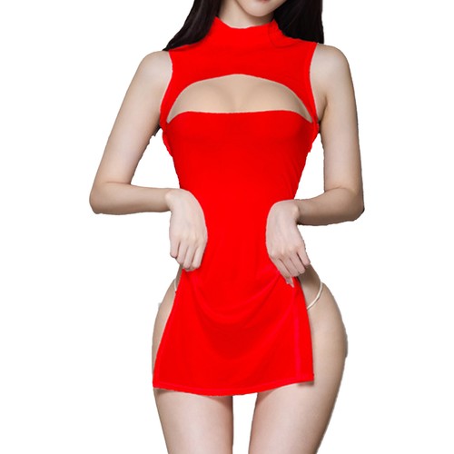 Body donna ritagliato spacco babydolls camicia da notte senza maniche vestito lingerie - Foto 28 di 51