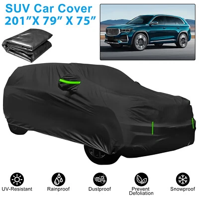 XXL Large Waterproof Full SUV Car Cover Snow Dust All Weather Protector Outdoor - Image 1 of 4