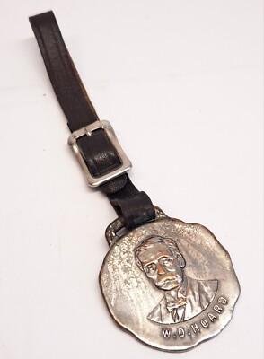 VTG SILVER PLATED HOARD'S DAIRYMAN JUNIOR CLUB DAIRY FARM MAGAZINE WATCH FOB #1